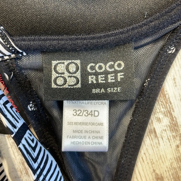 Coco Reef NWT Divine Power Black Multi Polka Dot Underwire Bikini Top 32/24D - Picture 7 of 9